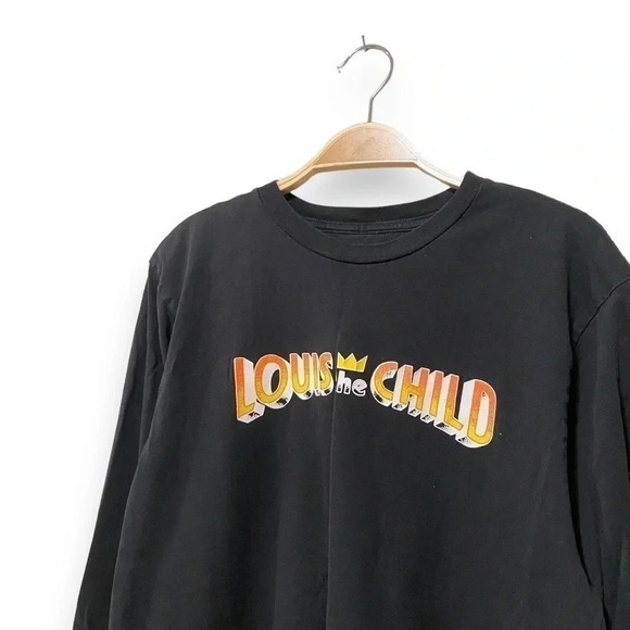 Rare Louis The Child 2017 Concert Merch Tour Long Sleeve Black T Shirt Size M - Picture 3 of 5